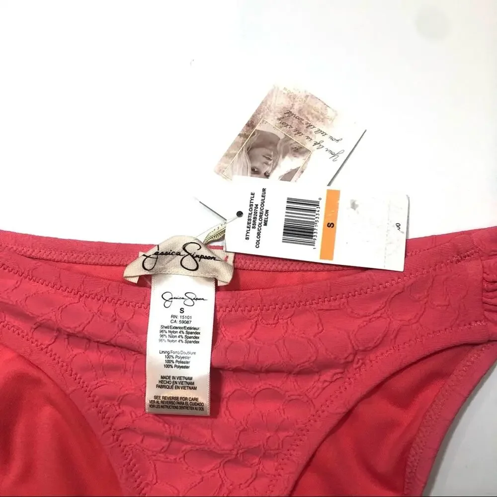 Jessica Simpson Side Shirred Bikini Swim Bottom